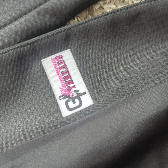 Glamourous Threads Custom English Hunt Coat Equestrian Black & White Pinstripe - Picture 9 of 12